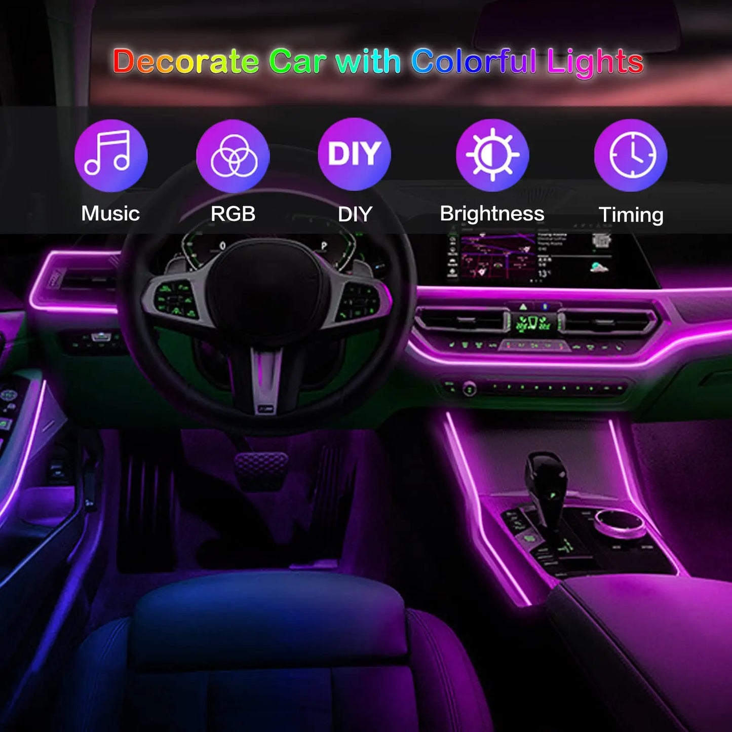 Bysmo™ NeonFlow - Premium Car Ambient Lighting Kit