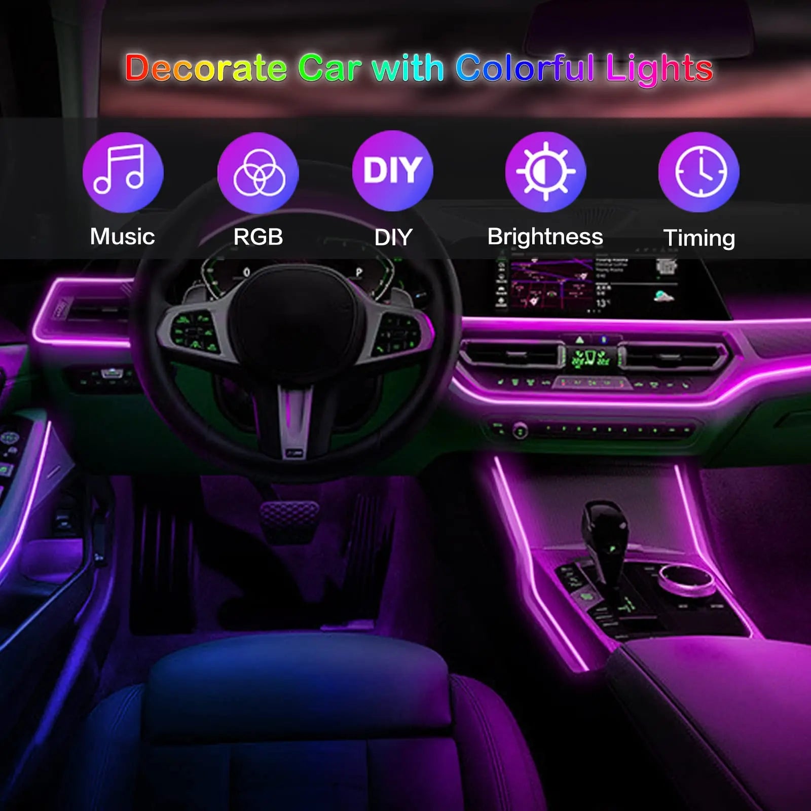 Bysmo™ NeonFlow - Premium Car Ambient Lighting Kit