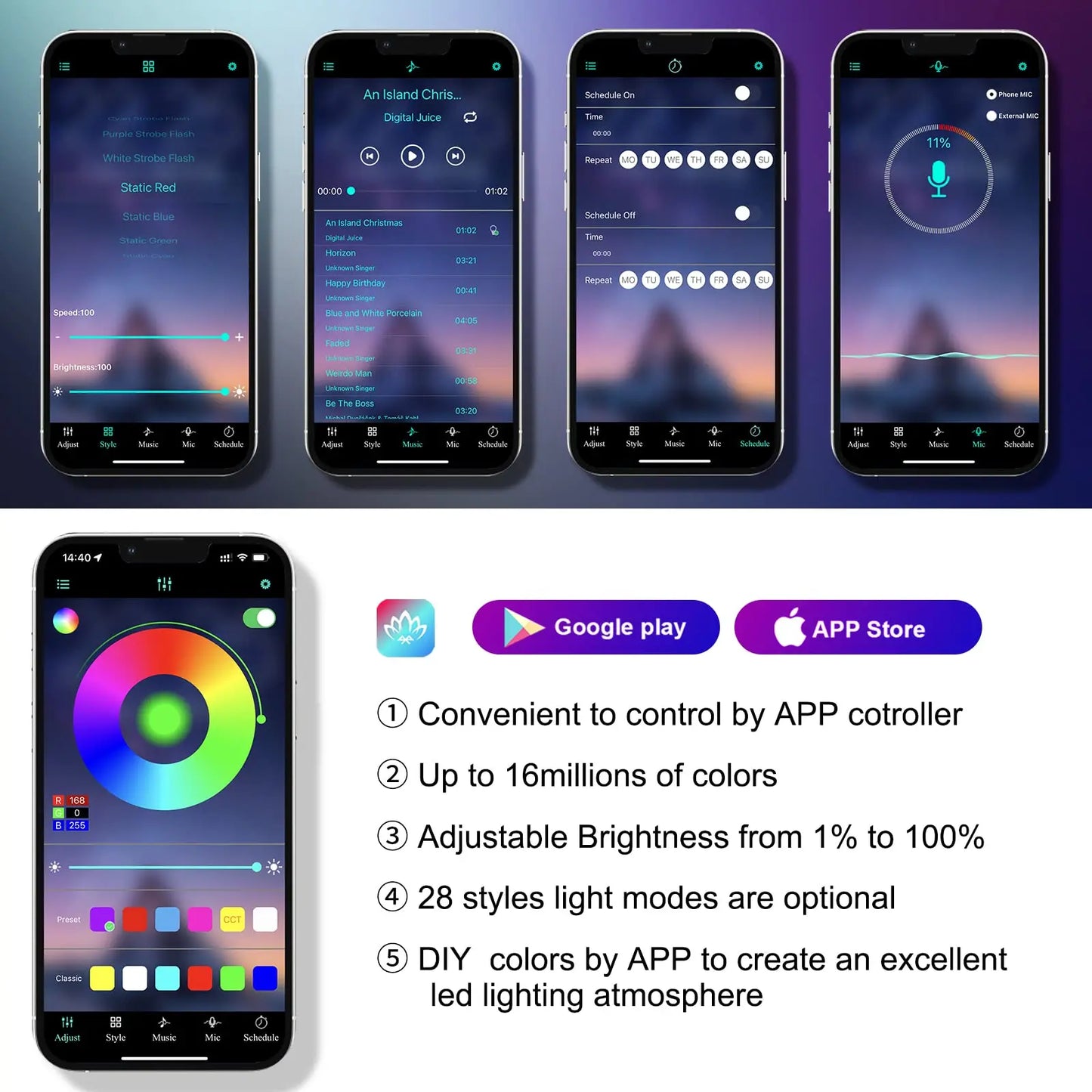 Bysmo™ NeonFlow - Premium Car Ambient Lighting Kit