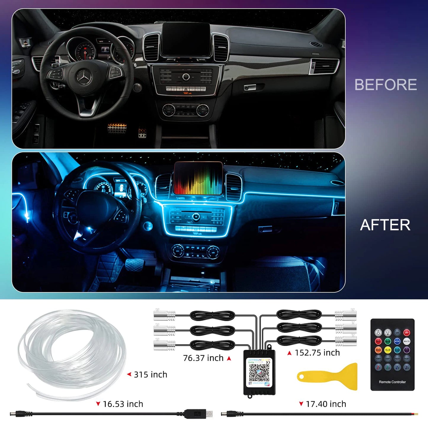 Bysmo™ NeonFlow - Premium Car Ambient Lighting Kit