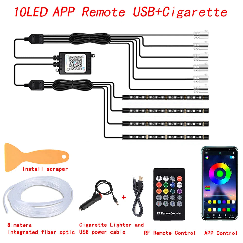 Bysmo™ NeonFlow - Premium Car Ambient Lighting Kit